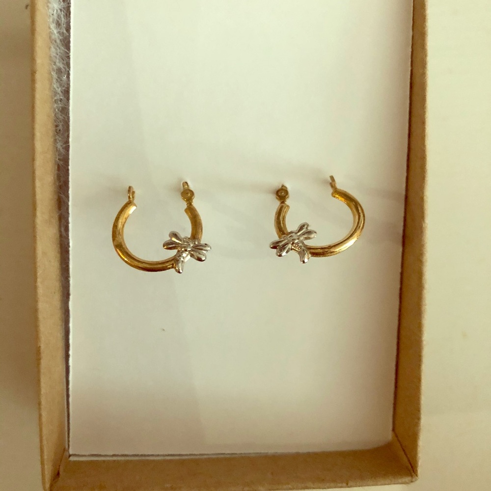 Hoop Dragon fly earrings